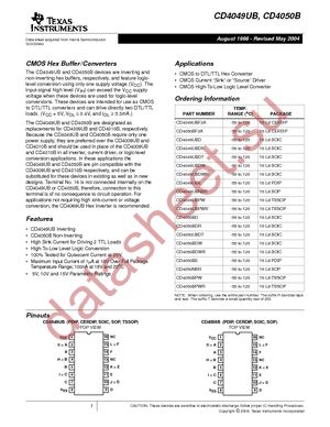 CD4049UBE datasheet  